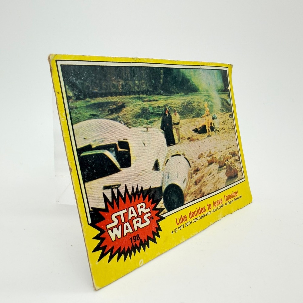 1977 Topps Star Wars #198 Luke Decides to Leave Tatooine Green Series 4 Vintage - Picture 4 of 6